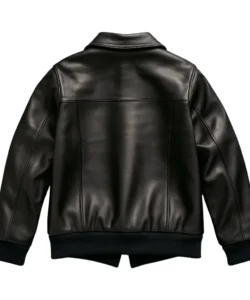 black matte leather jacket