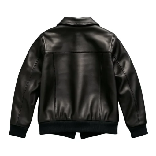 black matte leather jacket