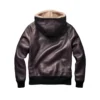 Ernest Phalsa Purple Leather Hooded Sweatshirt - Image 2