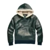 Leather Jacket Sweatshirt Hoodie