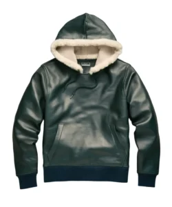 Leather Jacket Sweatshirt Hoodie