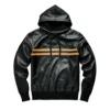 malcolm leather black hoody