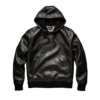 martin ebony black leather pullover