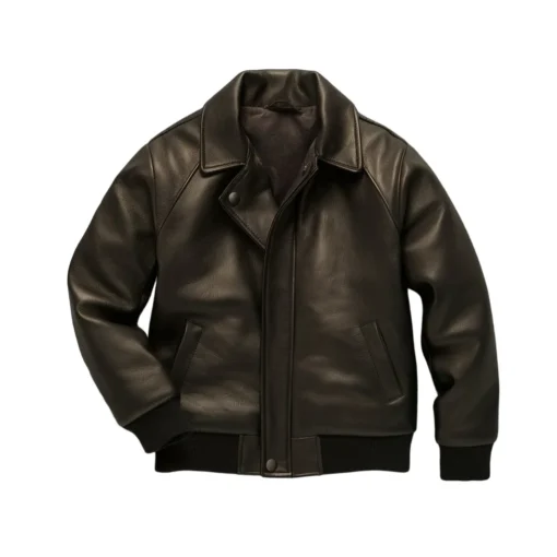 matte black leather jacket