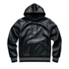 sam leather black pullover hoody