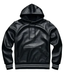 sam leather black pullover hoody