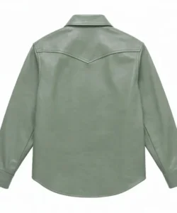 Zion Sage Green Leather Shirt