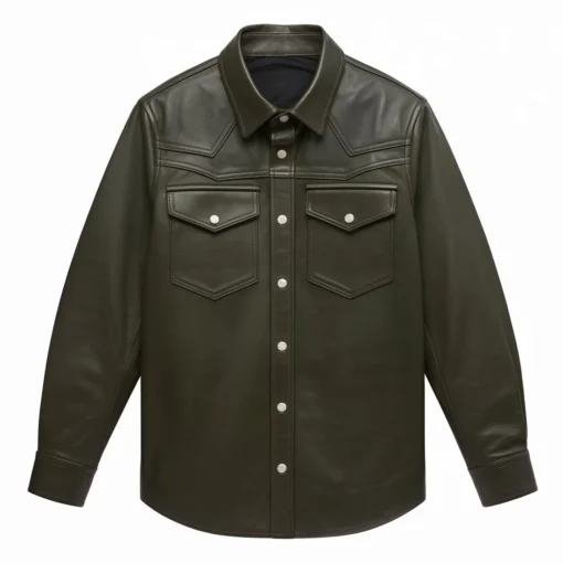 dale green leather shirt