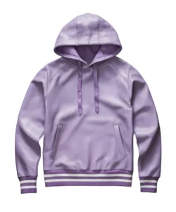 fredrick light purple leather sweatshirt