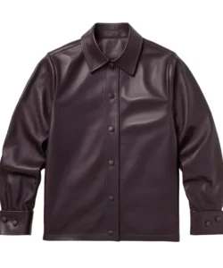 rupert purple leather shirt