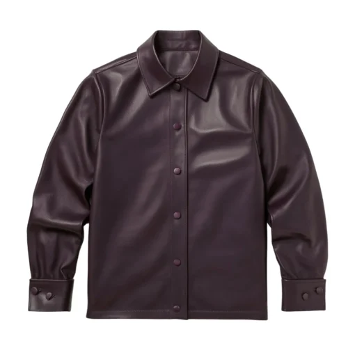 rupert purple leather shirt