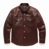 stetson mahogany leather shirt