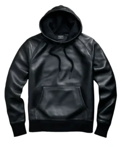 ulysses leather hoodie black