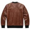 Archer Brown V-Neck Leather Jumper