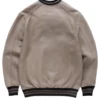 Eamon Pale Taupe Leather Sweater