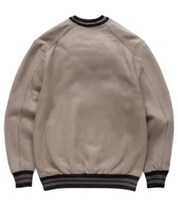 Eamon Pale Taupe Leather Sweater