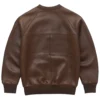 Jeff Chocolate Brown Leather Sweater