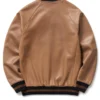 brown faux leather sweater