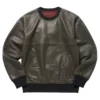 huxley charcoal brown leather sweater