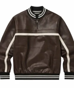 Oakley Chocolate Brown Leather Jacket Sweater