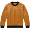 Sutton Deep Yellow Leather Sweater