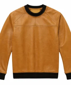 Sutton Deep Yellow Leather Sweater