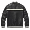 Westley Black Leather Sweater Jacket