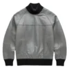 drew grey leather pullover jumper