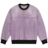 light lilac leather sweater