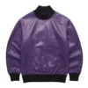 royal purple leather jumper