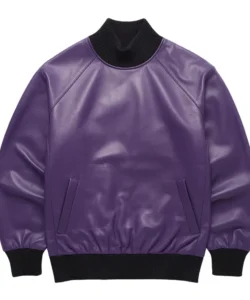 royal purple leather jumper