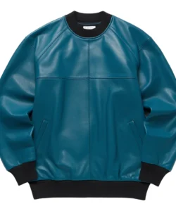 dark teal leather jumper