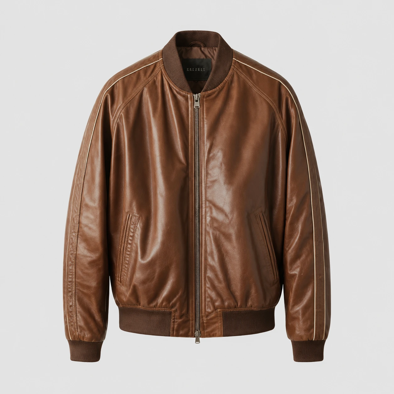 90s Leather Bomber Jacket