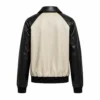 Black and Cream Leather Jacket