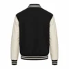 Black and Cream Varsity Jacket