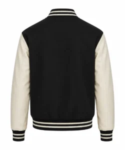 Black and Cream Varsity Jacket
