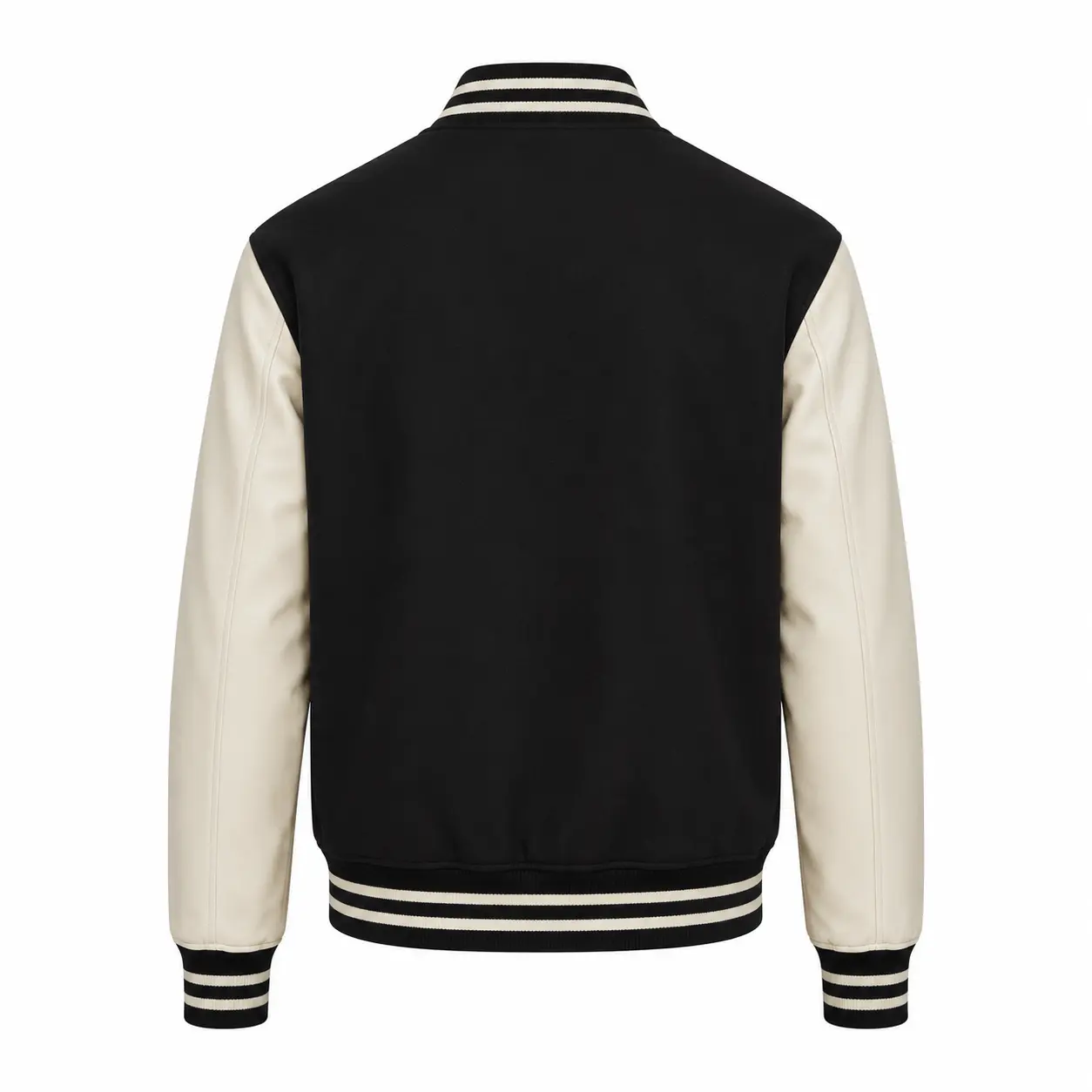 Black and Cream Varsity Jacket