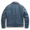 Blue Double Rider Leather Jacket