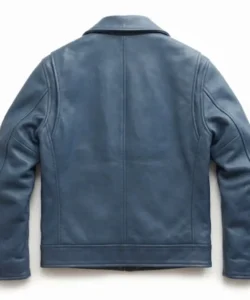 Blue Double Rider Leather Jacket