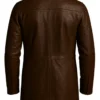 3 4 length leather jacket brown back