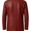 3/4 Length Red Leather Jacket - Image 2