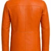 3/4 Length Orange Leather Jacket
