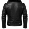 Black Fur and Leather Jacket - Image 2