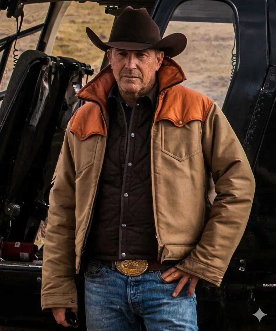 John Dutton Cotton Jacket – Kevin Costner Yellowstone