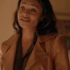 Kaia Bryant Virgin River S05 Brown Leather Jacket - Image 2
