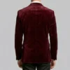 Maroon Velvet Tuxedo Jacket