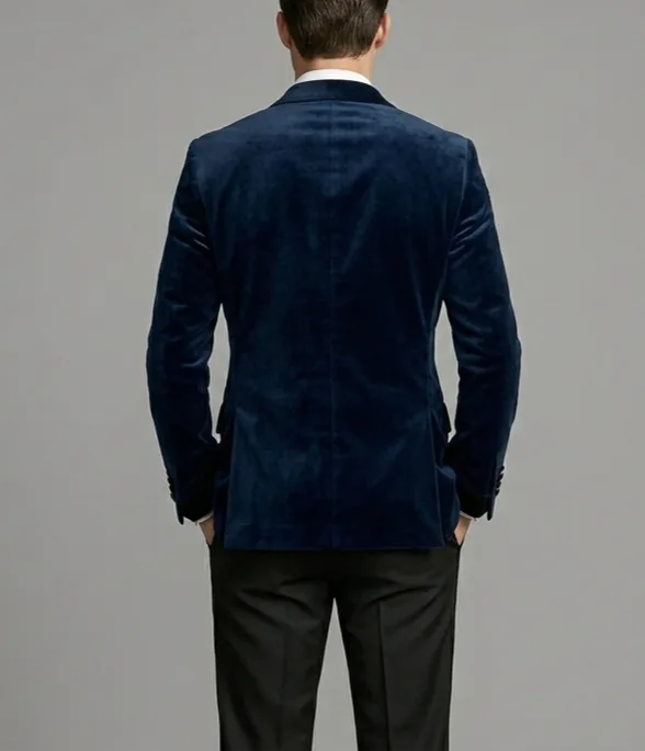 Navy Blue Velvet Tuxedo