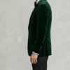 Velvet Tuxedo Jacket Green