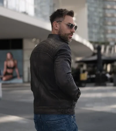 OOTD Street style with my new leather jacket @qswearsDo you like my autumn 🍂 look Yes or Not ⚠ (2)